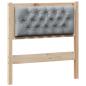 Preview: Kopfteil Sonstiges Braun und hellgrau 80 cm Massivholz Kiefer