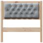Preview: Kopfteil Sonstiges Braun und hellgrau 80 cm Massivholz Kiefer