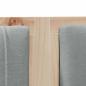 Preview: Gepolstertes Kopfteil Braun 150 cm Massives Kiefernholz