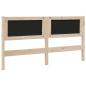 Preview: Gepolstertes Kopfteil Braun 150 cm Massivholz Kiefer und Stoff