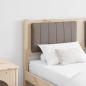 Preview: ARDEBO.de - Gepolstertes Kopfteil Braun 140 cm Massivholz Kiefer und Stoff