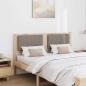 Preview: Gepolstertes Kopfteil Braun 140 cm Massivholz Kiefer und Stoff