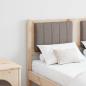 Preview: ARDEBO.de - Gepolstertes Kopfteil Braun 120 cm Massivholz Kiefer und Stoff
