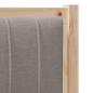Preview: Gepolstertes Kopfteil Braun 100 cm Massivholz Kiefer und Stoff