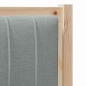 Preview: Gepolstertes Kopfteil Braun 90 cm Massivholz Kiefer und Stoff