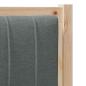 Preview: Gepolstertes Kopfteil Braun 80 cm Massivholz Kiefer und Stoff