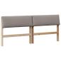 Preview: Gepolstertes Kopfteil Taupe 200 cm Massives Kiefernholz