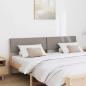 Preview: Gepolstertes Kopfteil Taupe 200 cm Massives Kiefernholz