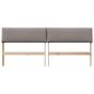 Preview: Gepolstertes Kopfteil Taupe 200 cm Massives Kiefernholz