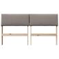 Preview: Gepolstertes Kopfteil Taupe 150 cm Massives Kiefernholz