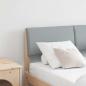 Preview: ARDEBO.de - Gepolstertes Kopfteil Hellgrau 120 cm Massives Kiefernholz