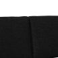 Preview: Gepolstertes Kopfteil Schwarz 120 cm Massives Kiefernholz