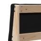 Preview: Gepolstertes Kopfteil Schwarz 120 cm Massives Kiefernholz