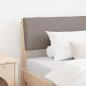 Preview: ARDEBO.de - Gepolstertes Kopfteil Taupe 100 cm Massives Kiefernholz