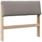 Preview: Gepolstertes Kopfteil Taupe 90 cm Massives Kiefernholz