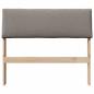 Preview: Gepolstertes Kopfteil Taupe 90 cm Massives Kiefernholz