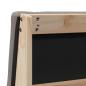 Preview: Gepolstertes Kopfteil Taupe 90 cm Massives Kiefernholz