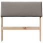 Preview: Gepolstertes Kopfteil Taupe 80 cm Massives Kiefernholz
