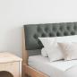 Preview: ARDEBO.de - Gepolstertes Kopfteil Dunkelgrau 200 cm Massives Kiefernholz