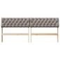 Preview: Gepolstertes Kopfteil Taupe 180 cm Massives Kiefernholz