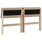 Preview: ARDEBO.de - Gepolstertes Kopfteil Taupe 150 cm Massives Kiefernholz