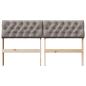 Preview: Gepolstertes Kopfteil Taupe 150 cm Massives Kiefernholz