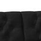 Preview: Gepolstertes Kopfteil Schwarz 140 cm Massives Kiefernholz