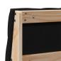 Preview: Gepolstertes Kopfteil Schwarz 140 cm Massives Kiefernholz
