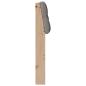 Preview: Gepolstertes Kopfteil Taupe 90 cm Massives Kiefernholz