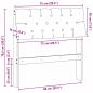 Preview: Gepolstertes Kopfteil Dunkelgrau 75 cm Massives Kiefernholz