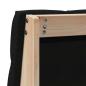 Preview: Gepolstertes Kopfteil Schwarz 75 cm Massives Kiefernholz