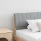 Preview: ARDEBO.de - Gepolstertes Kopfteil Hellgrau 200 cm Massives Kiefernholz