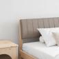 Preview: ARDEBO.de - Gepolstertes Kopfteil Taupe 200 cm Massives Kiefernholz