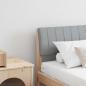 Preview: ARDEBO.de - Gepolstertes Kopfteil Hellgrau 180 cm Massives Kiefernholz