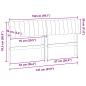 Preview: Gepolstertes Kopfteil Hellgrau 150 cm Massives Kiefernholz