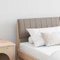 Preview: ARDEBO.de - Gepolstertes Kopfteil Taupe 150 cm Massives Kiefernholz