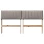 Preview: Gepolstertes Kopfteil Taupe 140 cm Massives Kiefernholz