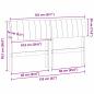 Preview: Gepolstertes Kopfteil Hellgrau 135 cm Massives Kiefernholz