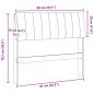 Preview: Gepolstertes Kopfteil Dunkelgrau 90 cm Massives Kiefernholz