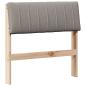 Preview: Gepolstertes Kopfteil Taupe 80 cm Massives Kiefernholz