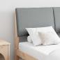 Preview: ARDEBO.de - Gepolstertes Kopfteil Hellgrau 160 cm Massives Kiefernholz