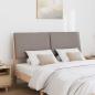 Preview: Gepolstertes Kopfteil Taupe 160 cm Massives Kiefernholz