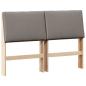 Preview: ARDEBO.de - Gepolstertes Kopfteil Taupe 150 cm Massives Kiefernholz