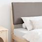 Preview: ARDEBO.de - Gepolstertes Kopfteil Taupe 100 cm Massives Kiefernholz