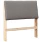 Preview: Gepolstertes Kopfteil Taupe 100 cm Massives Kiefernholz