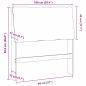 Preview: Gepolstertes Kopfteil Taupe 100 cm Massives Kiefernholz