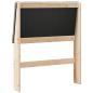 Preview: Gepolstertes Kopfteil Taupe 80 cm Massives Kiefernholz