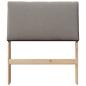 Preview: Gepolstertes Kopfteil Taupe 80 cm Massives Kiefernholz