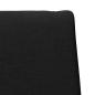 Preview: Gepolstertes Kopfteil Schwarz 75 cm Massives Kiefernholz