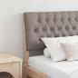 Preview: ARDEBO.de - Gepolstertes Kopfteil Taupe 200 cm Massives Kiefernholz